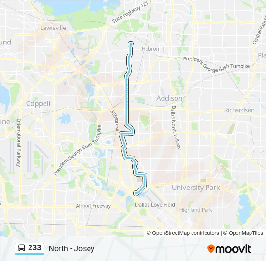 233 Bus Line Map