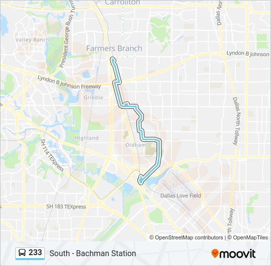 233 Bus Line Map