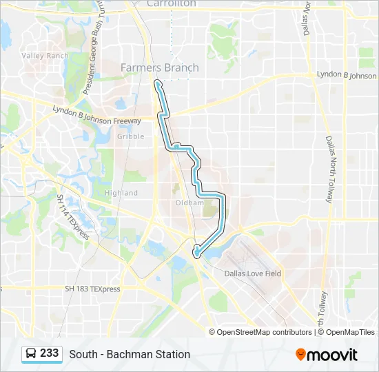 233 Bus Line Map