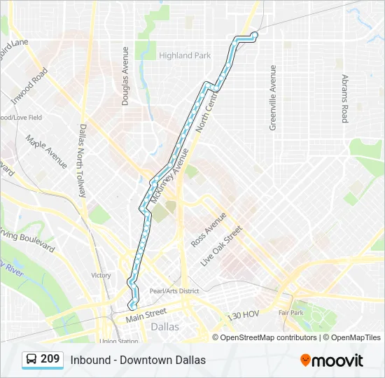 209 Bus Line Map