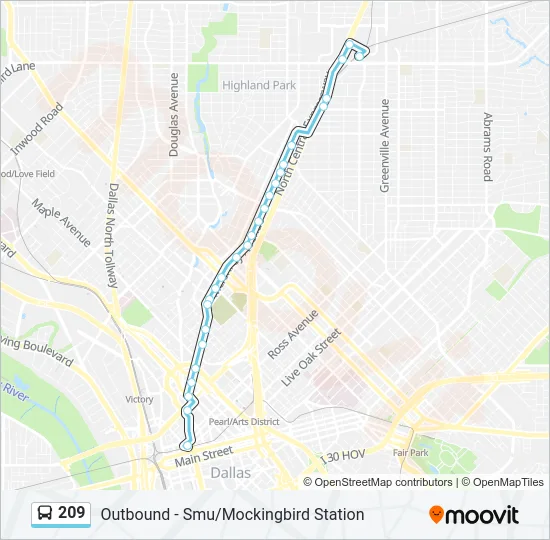 209 Bus Line Map