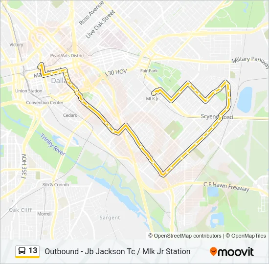13 Bus Line Map