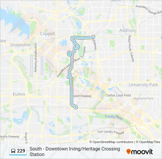 229 Bus Line Map