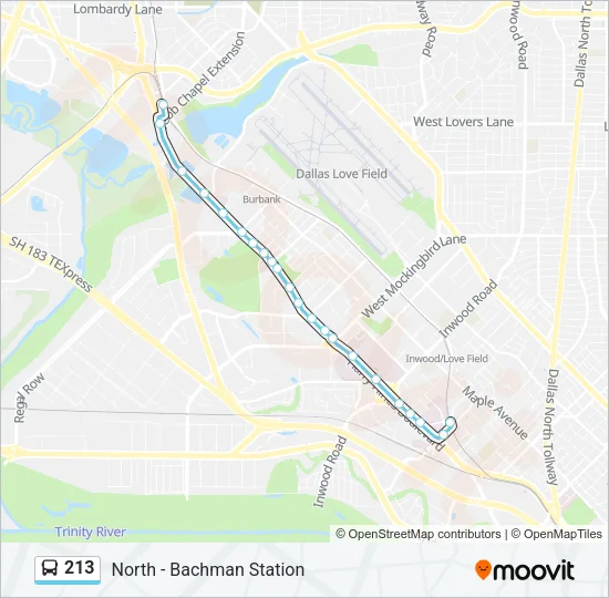 213 Bus Line Map