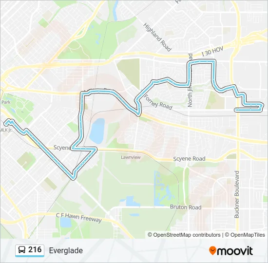 216 Bus Line Map