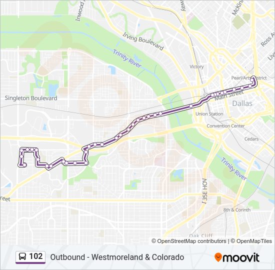 102 bus Line Map