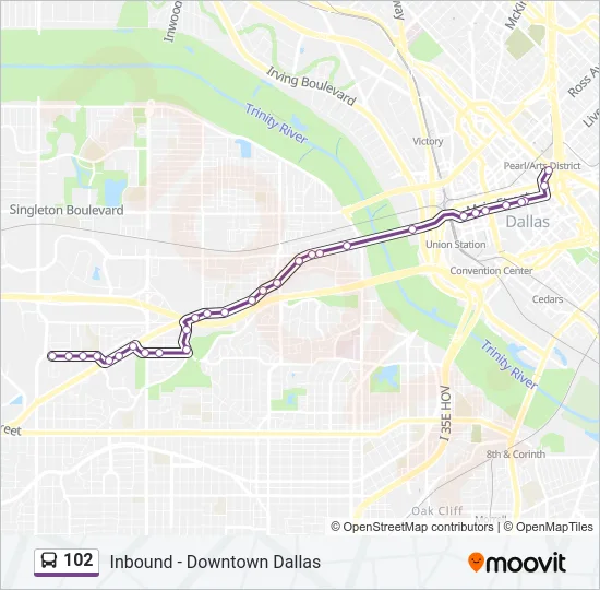 102 Bus Line Map