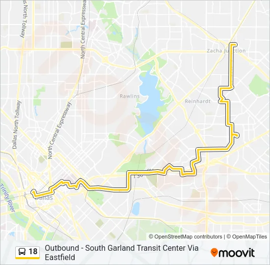 18 Bus Line Map