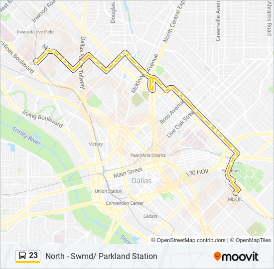 23 bus Line Map