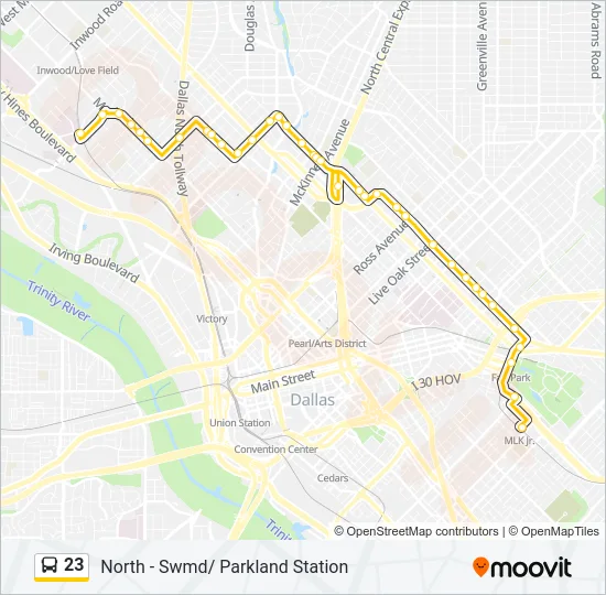 23 Bus Line Map