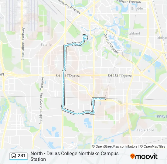 231 Bus Line Map