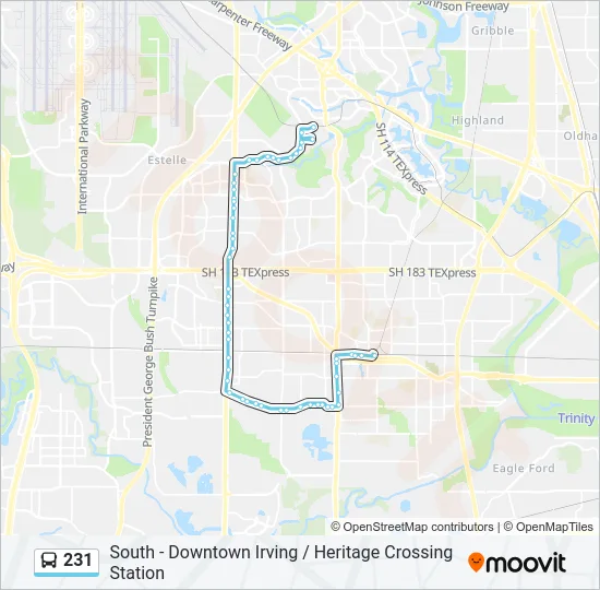 231 Bus Line Map