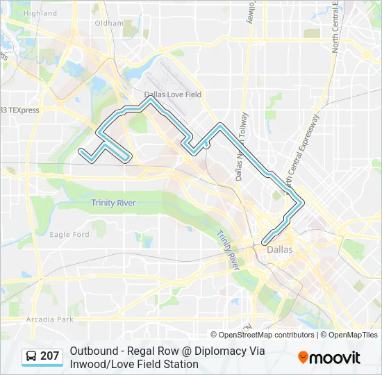 207 Bus Line Map