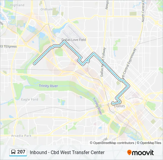 207 Bus Line Map