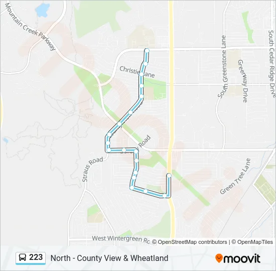 223 Bus Line Map