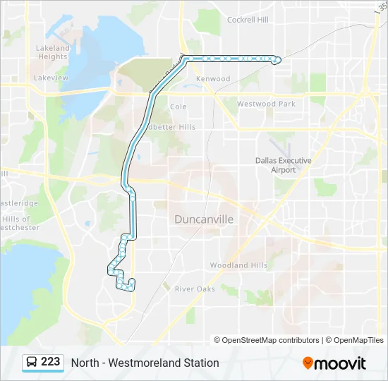 223 Bus Line Map
