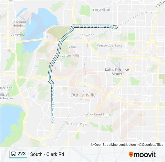 223 Bus Line Map