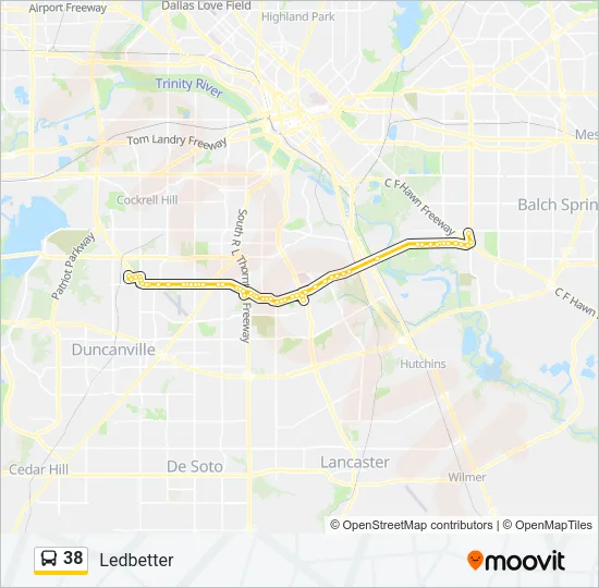38 Bus Line Map