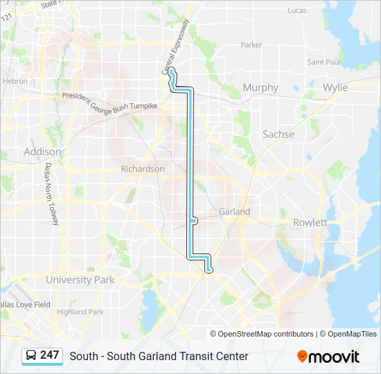 247 Bus Line Map