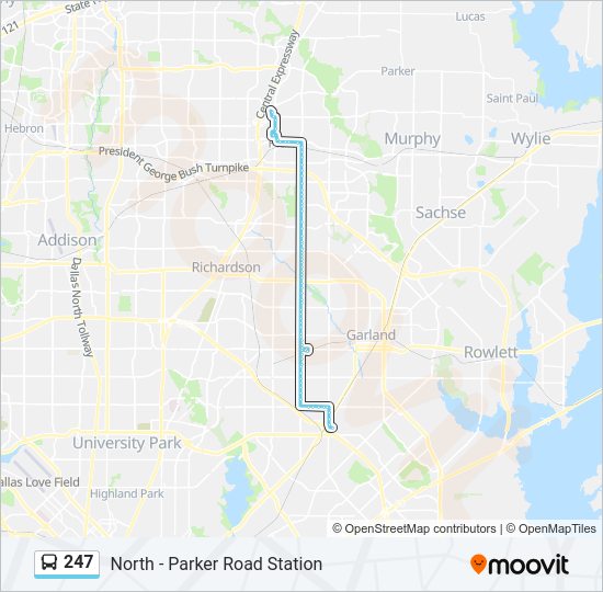 247 bus Line Map