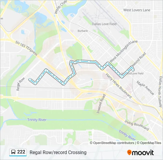 222 Bus Line Map