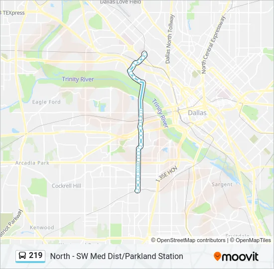219 Bus Line Map
