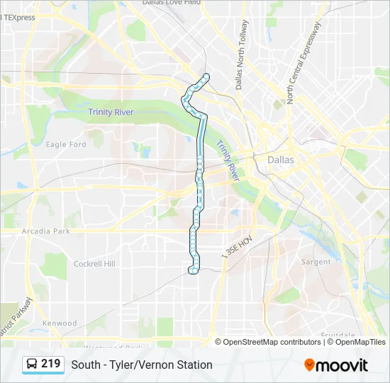 219 Bus Line Map