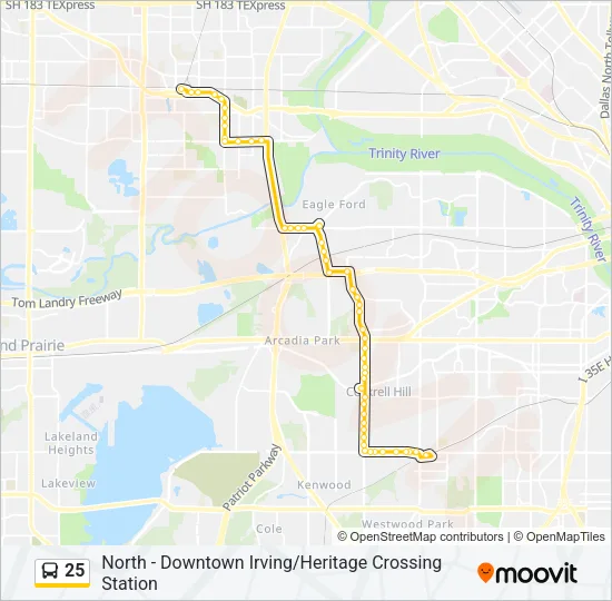 25 Bus Line Map