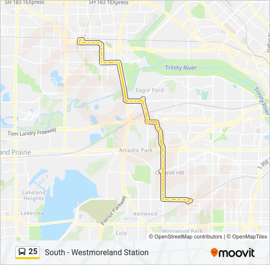 25 Bus Line Map
