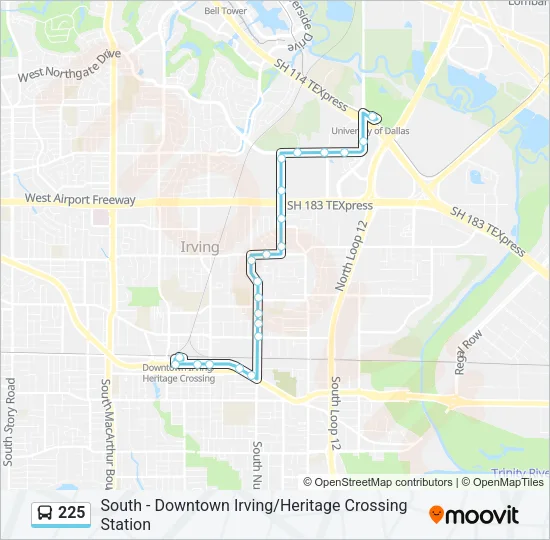 225 Bus Line Map
