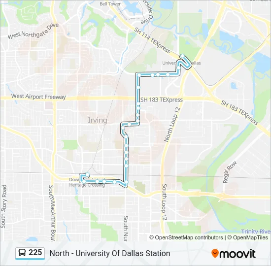 225 Bus Line Map