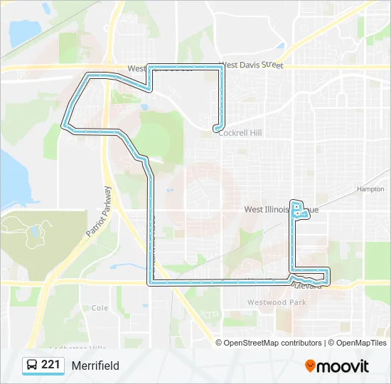 221 Bus Line Map