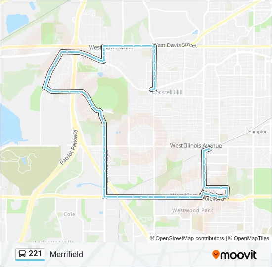 221 Bus Line Map