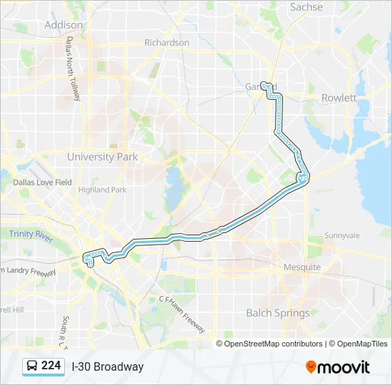 224 Bus Line Map
