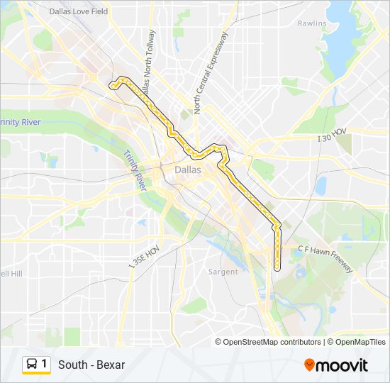 1 bus Line Map