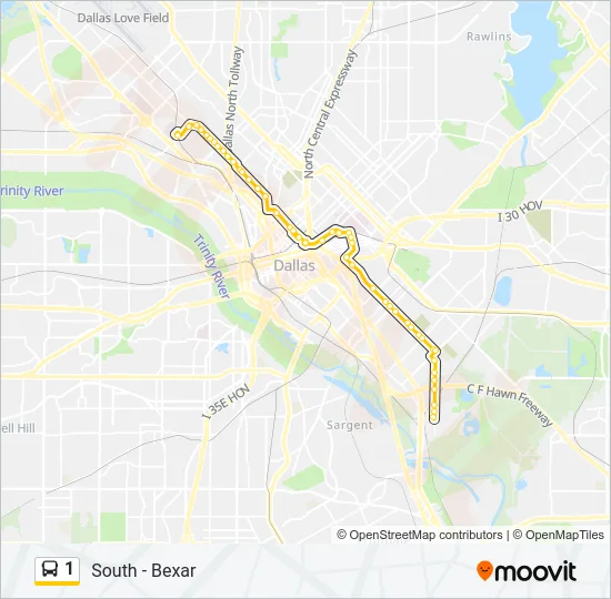 1 Bus Line Map