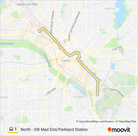 1 Bus Line Map