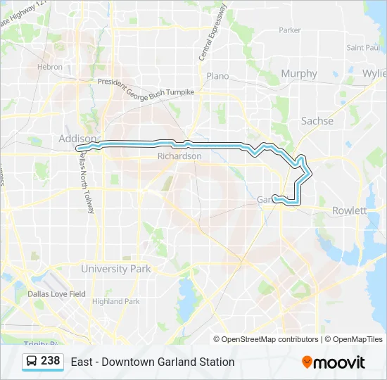 238 Bus Line Map