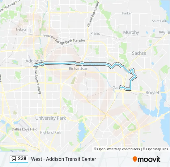 238 Bus Line Map
