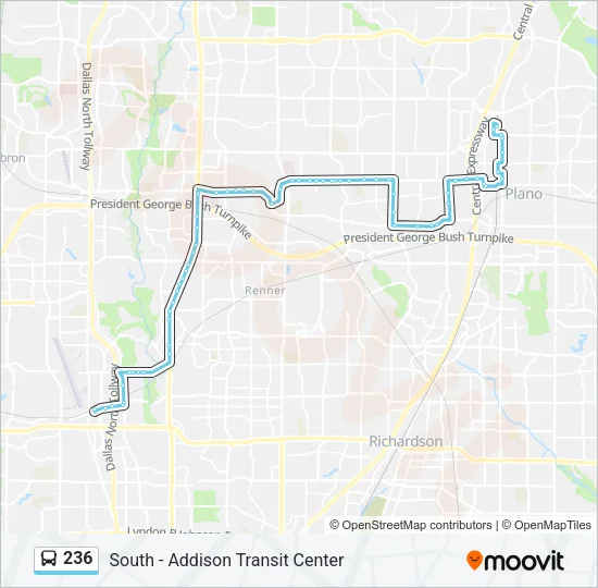 236 Bus Line Map