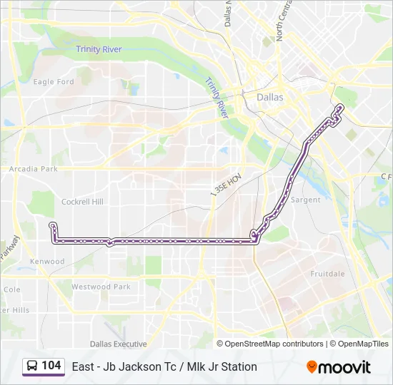 104 Bus Line Map