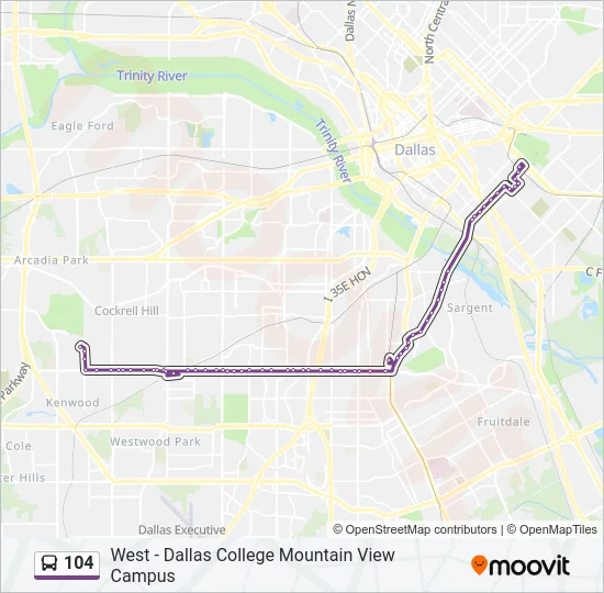 104 Bus Line Map