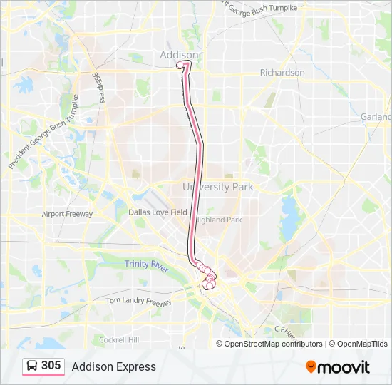 305 Bus Line Map