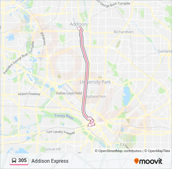 305 Bus Line Map
