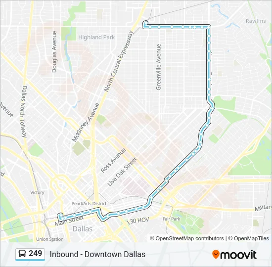 249 Bus Line Map