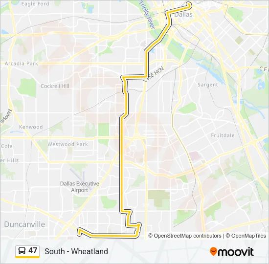 47 Bus Line Map