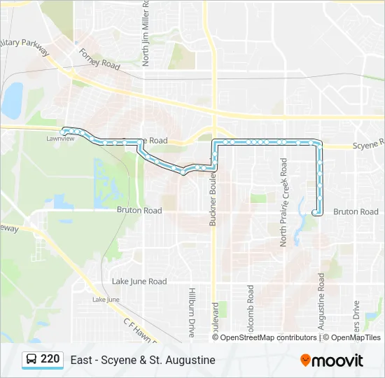 220 Bus Line Map