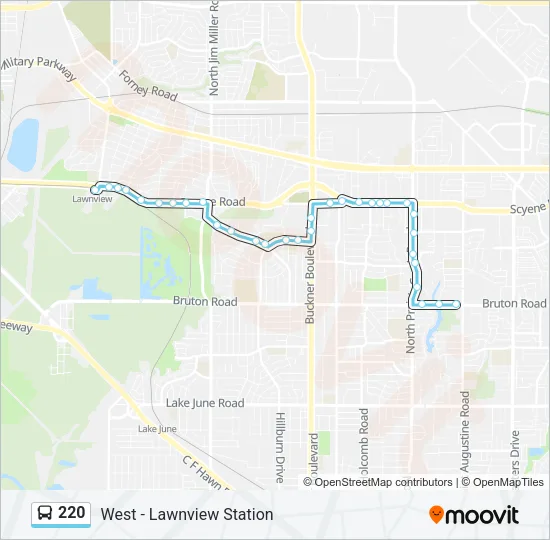 220 Bus Line Map