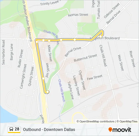 28 Bus Line Map