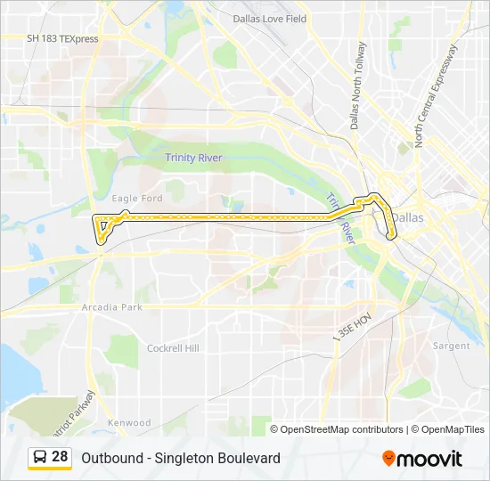 28 Bus Line Map
